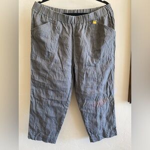 Ellen Tracy linen ankle crop pant size large